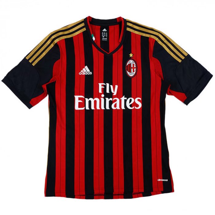 Retro AC Milan 2013/2014 Home Fan Version Football Jersey