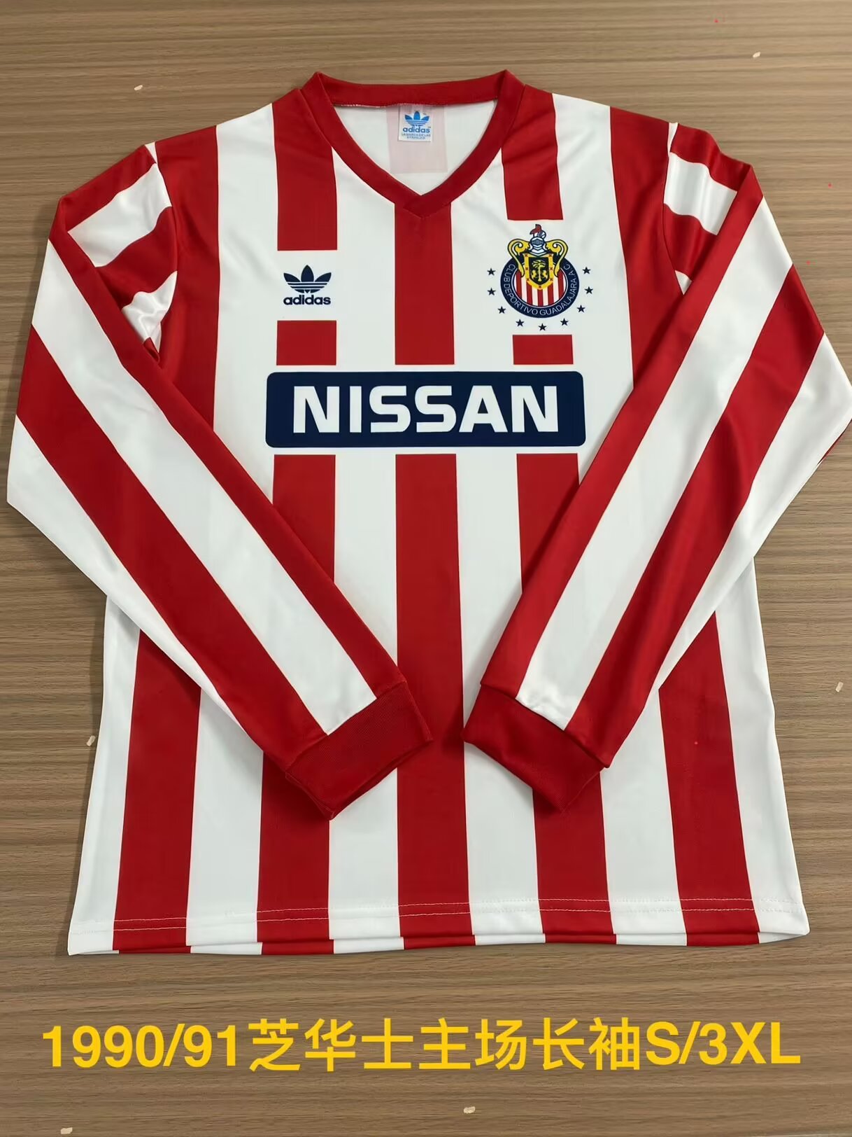 Retro chivas 1990/1991 Home Long Sleeve Football Jersey