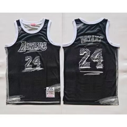 Los Angeles Lakers hand-drawn sketch Black Kobe #24 BRYANT NBA Season Jerseys 2026