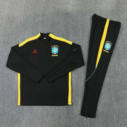 Brazil Training Tracksuit Black (Kids And Man 10-2XL) 2026-2027