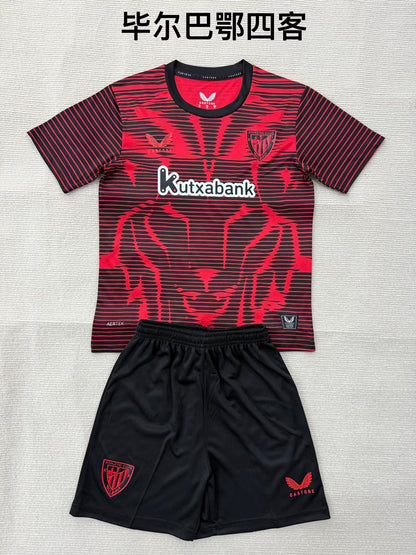 Bilbao Athletic Club 2025/2026 Kids Away Fan Version Football Jersey