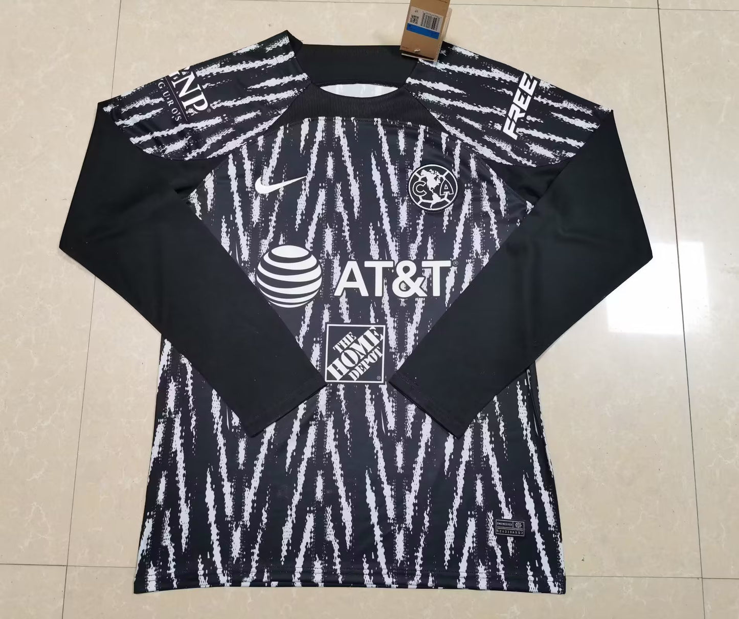Club America 2022/2023 Goalkeeper Long Sleeve Fan Version Football Jersey