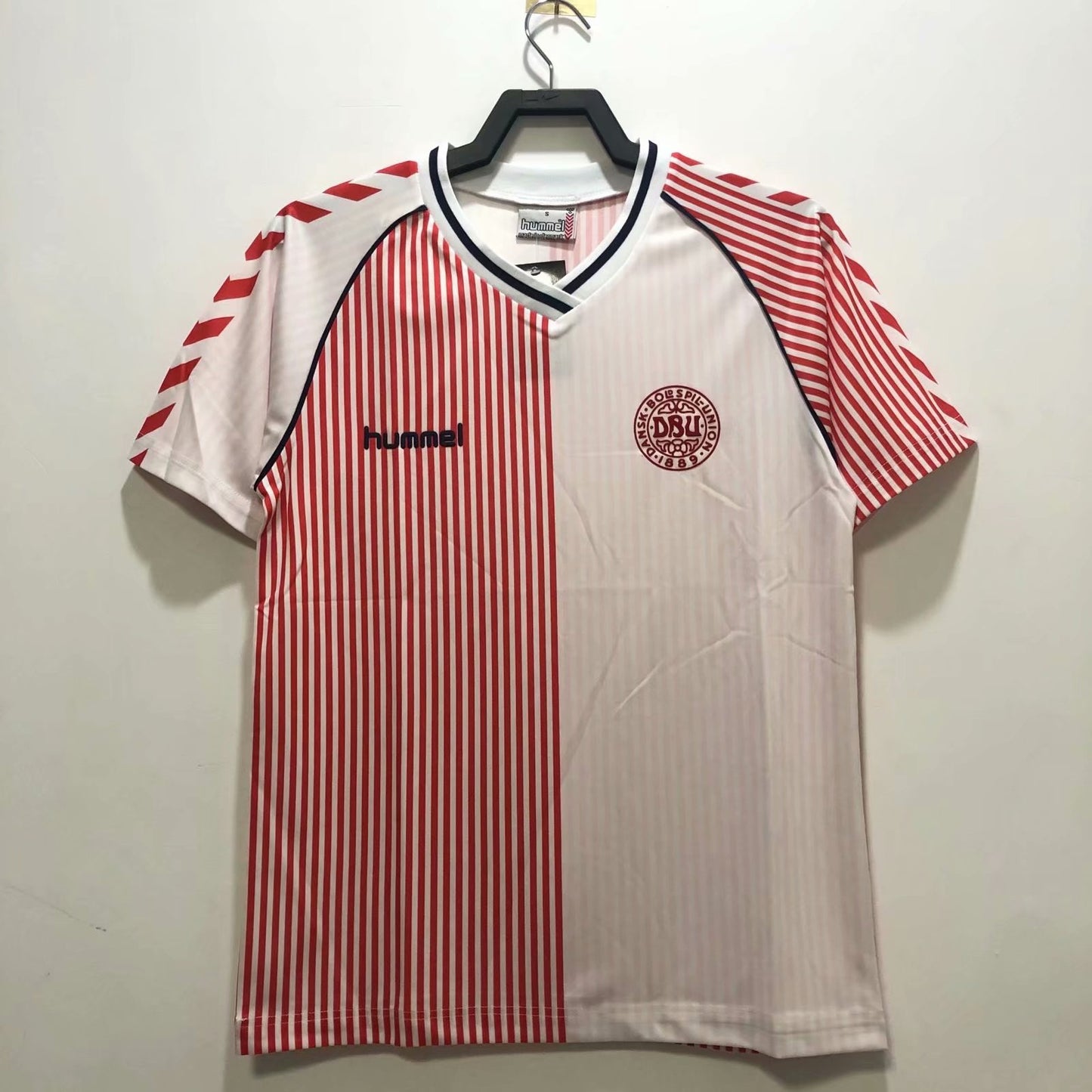 Denmark 1986 Away Fan Version Football Jersey