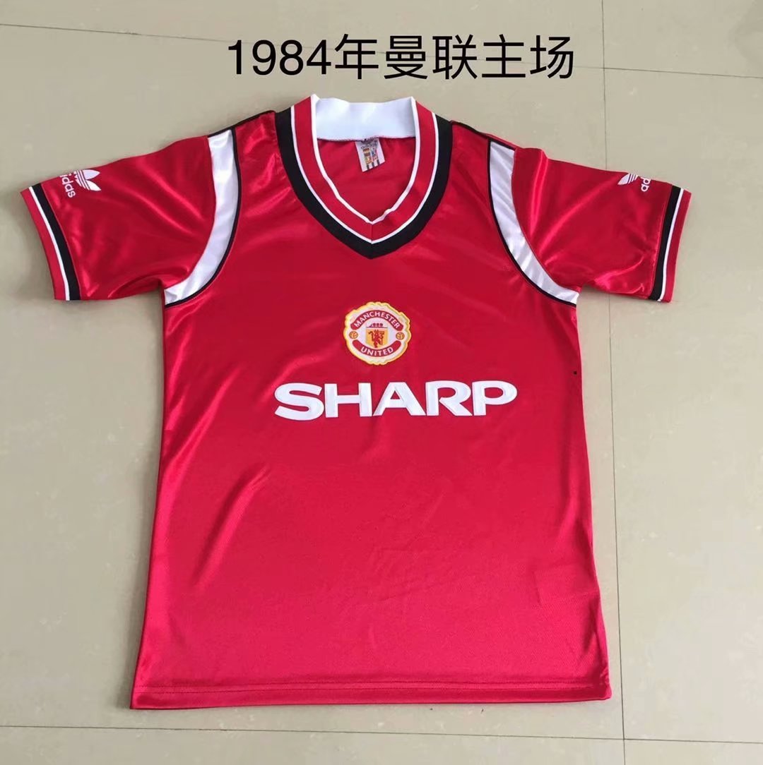 Retro Manchester united 1984 Home Football Jersey