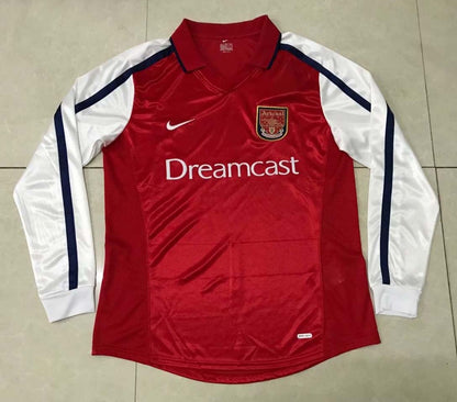 Retro Arsenal 2001/2002 Home Long Sleeve Football Jersey