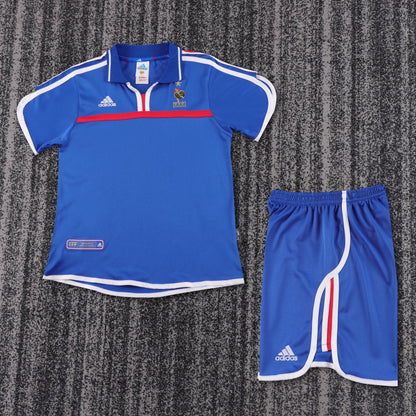 Retro France 2000 Kids Home Football Jersey