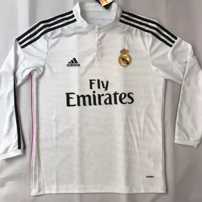 Retro Real Madrid 2014/2015 Home Long Sleeve Football Jersey