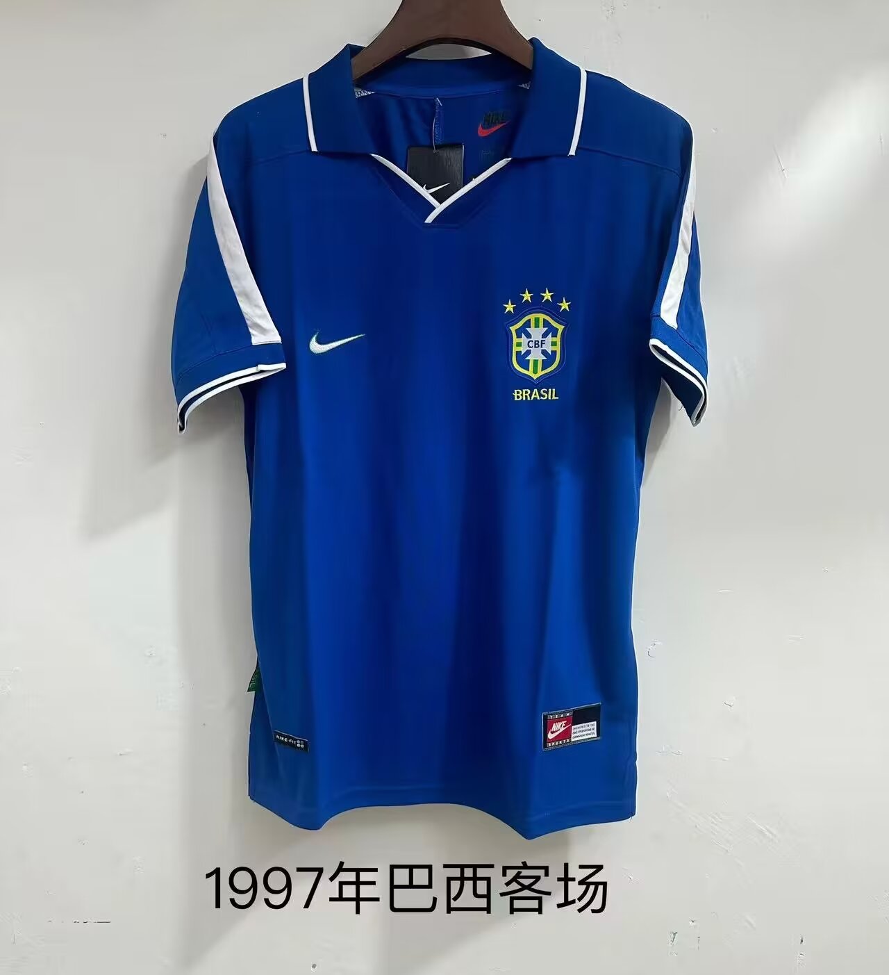 Retro Brazil 1997 Away Fan Version Football Jersey