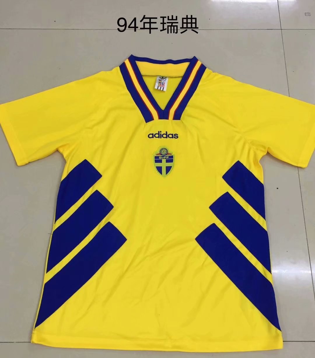 Retro Sweden 1994 Home Football Jersey