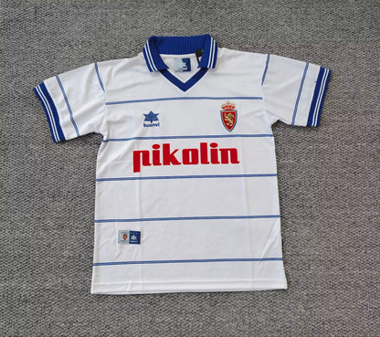 Retro Zaragoza 1999/2000 Home Fan Version Football Jersey