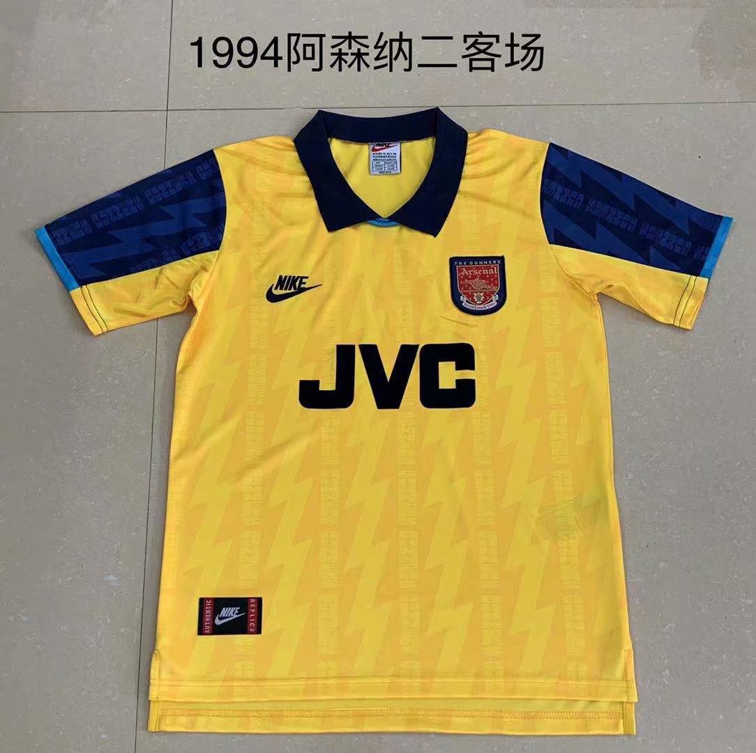 Retro Arsenal 1994 Away Football Jersey