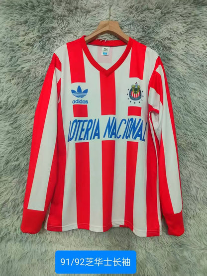 Retro chivas 1991/1992 Home Long Sleeve Football Jersey