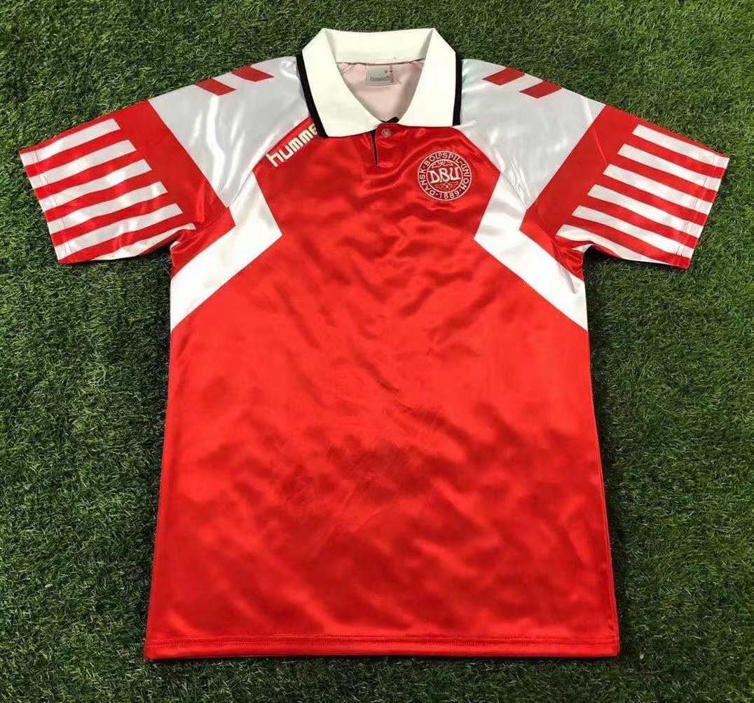 Denmark 1992 Home Fan Version Football Jersey