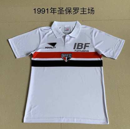 Retro Sao Paulo 1991 Home Football Jersey