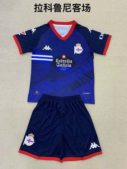 Deportivo 2024/2025 Kids Away Football Jersey