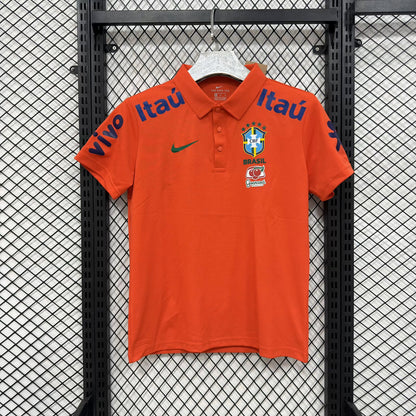 Brazil Polo Orange Jersey 2026-2027