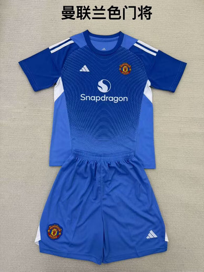 Manchester United 2025/2026 Kids Goalkeeper Fan Version Football Jersey