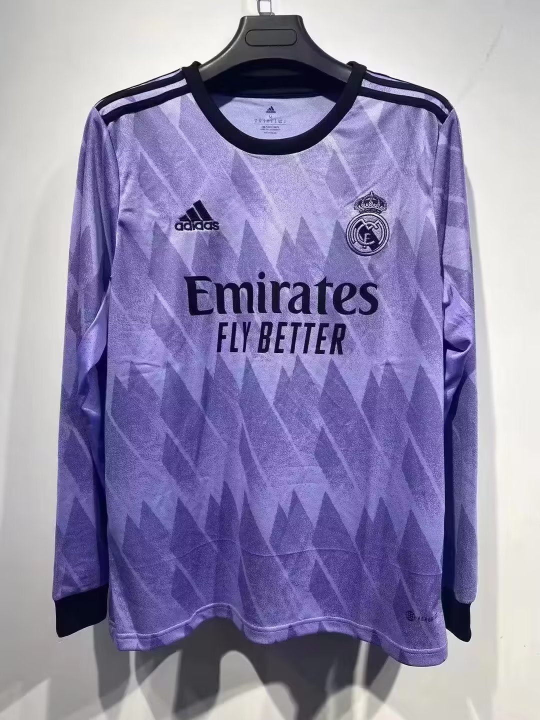 Real Madrid 2022/2023 Away Long Sleeve Fan Version Football Jersey