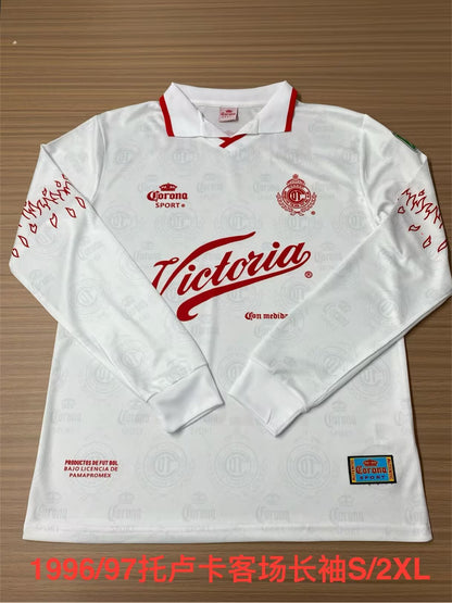 Retro Toluca 1996/1997 Away Long Sleeve Football Jersey