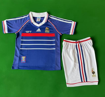 Retro France 1998 Kids Home Football Jersey