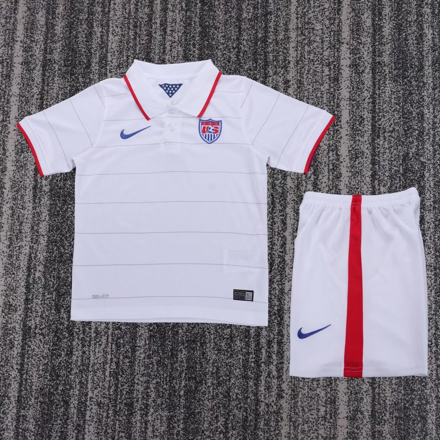 Retro USA 2014 Kids Home Fan Version Football Jersey