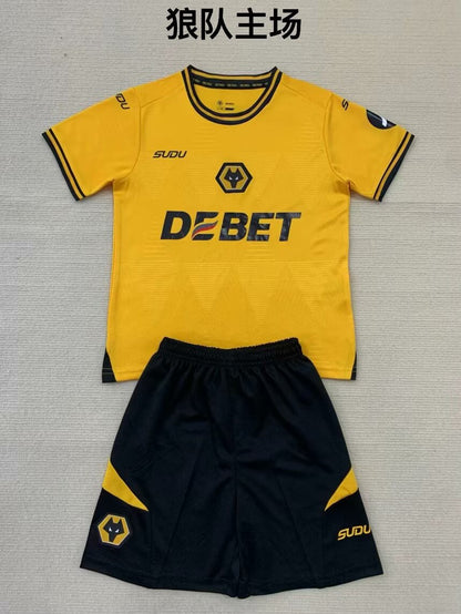 Wolverhampton Wanderers 2024/2025 Kids Home Football Jersey