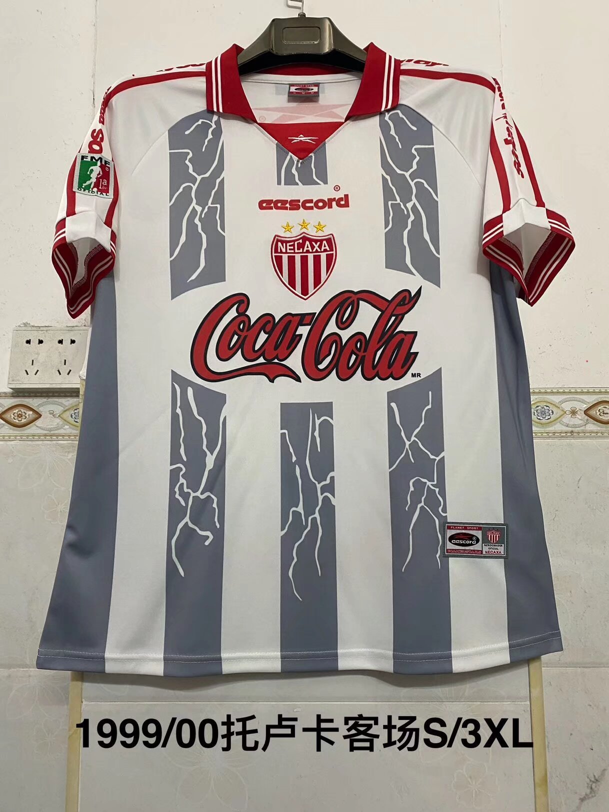 Retro Necaxa 1999/2000 Away Fan Version Football Jersey