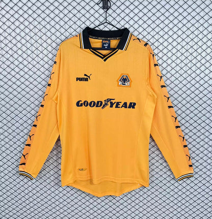 Retro Wolverhampton Wanderers 1998/1999 Home Long Sleeve Fan Version Football Jersey