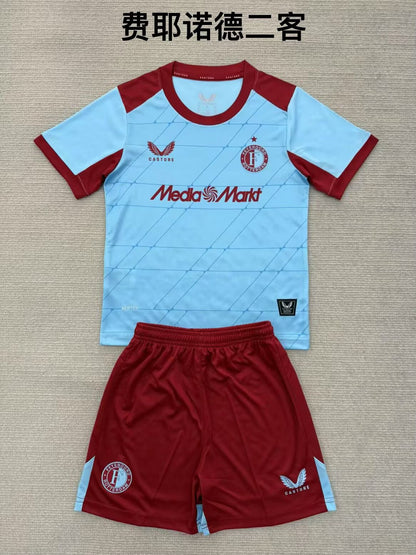 Feyenoord Rotterdam 2025/2026 Kids Third Away Fan Version Football Jersey