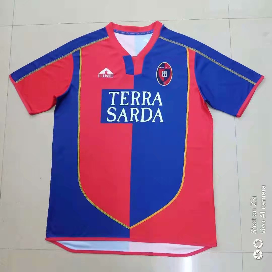 Retro Cagliari 2003/2004 Home Fan Version Football Jersey