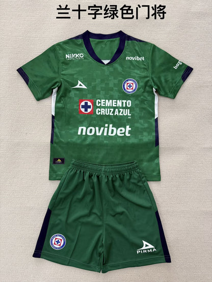Cruz Azul 2025/2026 Kids Goalkeeper Fan Version Football Jersey