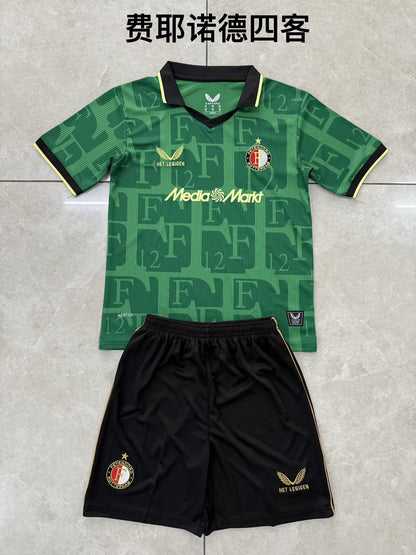 Feyenoord Rotterdam 2025/2026 Kids Third Away Fan Version Football Jersey