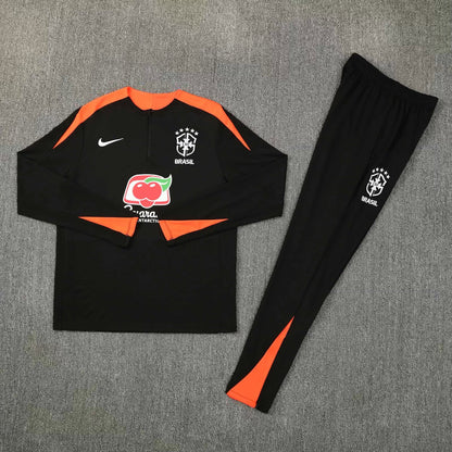 Brazil Training Tracksuit Black (Kids And Man 10-2XL) 2026-2027