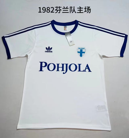 Retro Finland 1982 Home Football Jersey