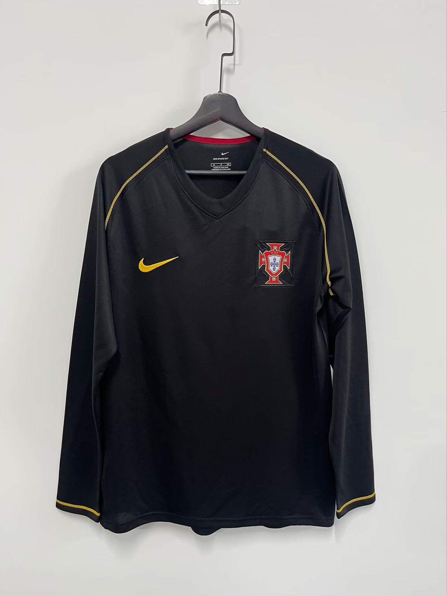 Retro Portugal 2006 Away Long Sleeve Fan Version Football Jersey