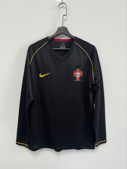 Retro Portugal 2006 Away Long Sleeve Fan Version Football Jersey