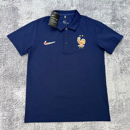 France POLO T-shirt Black Grey White Blue Jersey