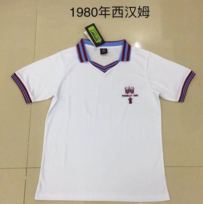 Retro West Ham United 1980 Away Football Jersey