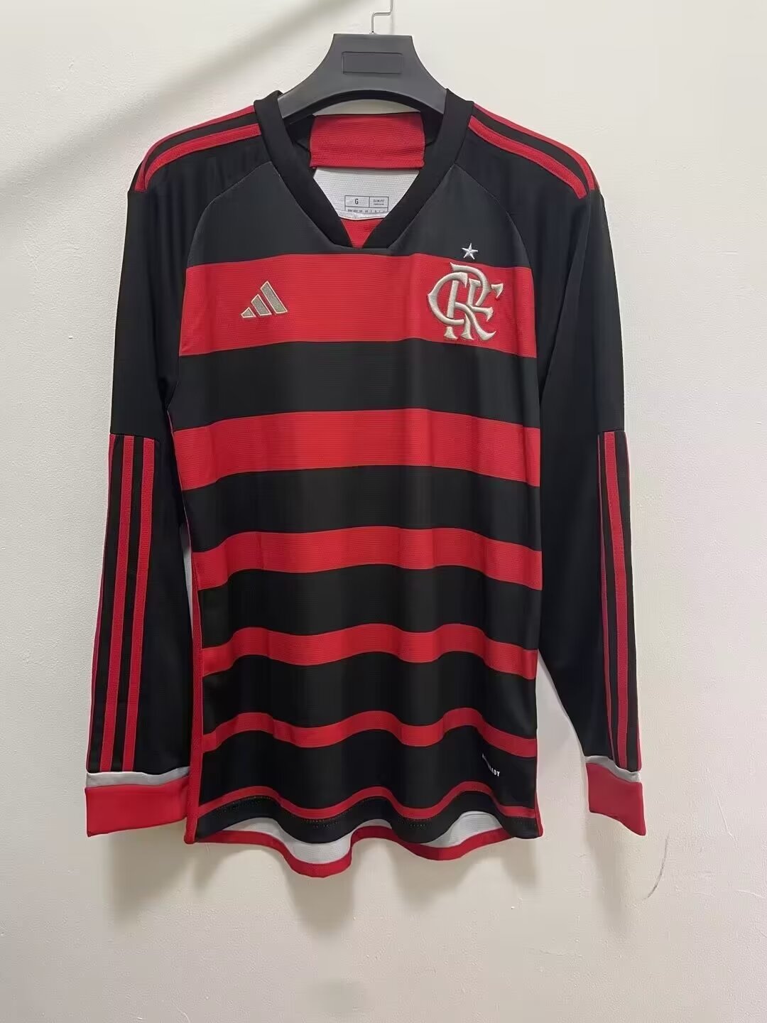 Flamengo 2024/2025 Home Long Sleeve Fan Version Football Jersey