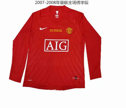 Retro Manchester united 2008 Home Football Jersey