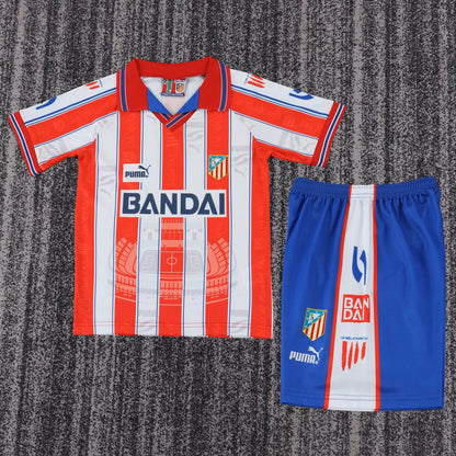 Retro Atlético de Madrid 1996/1997 Kids Home Fan Version Football Jersey