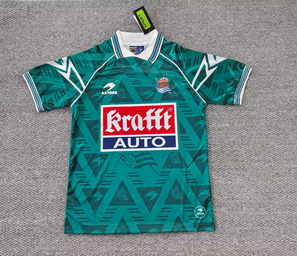 Retro Real Sociedad 1995/1996 Away Fan Version Football Jersey