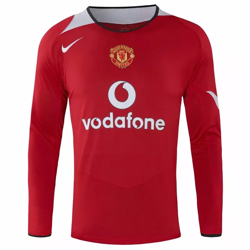 Retro Manchester united 2004/2006 Home Long Sleeve Football Jersey