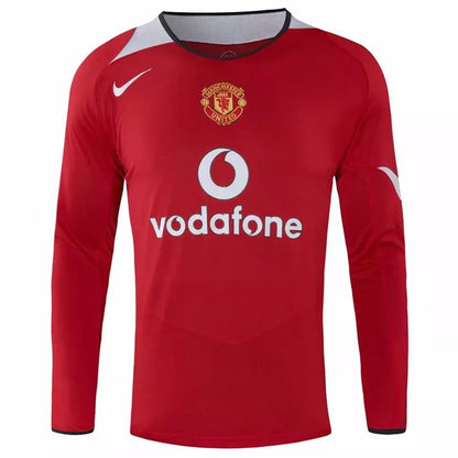 Retro Manchester united 2004/2006 Home Long Sleeve Football Jersey