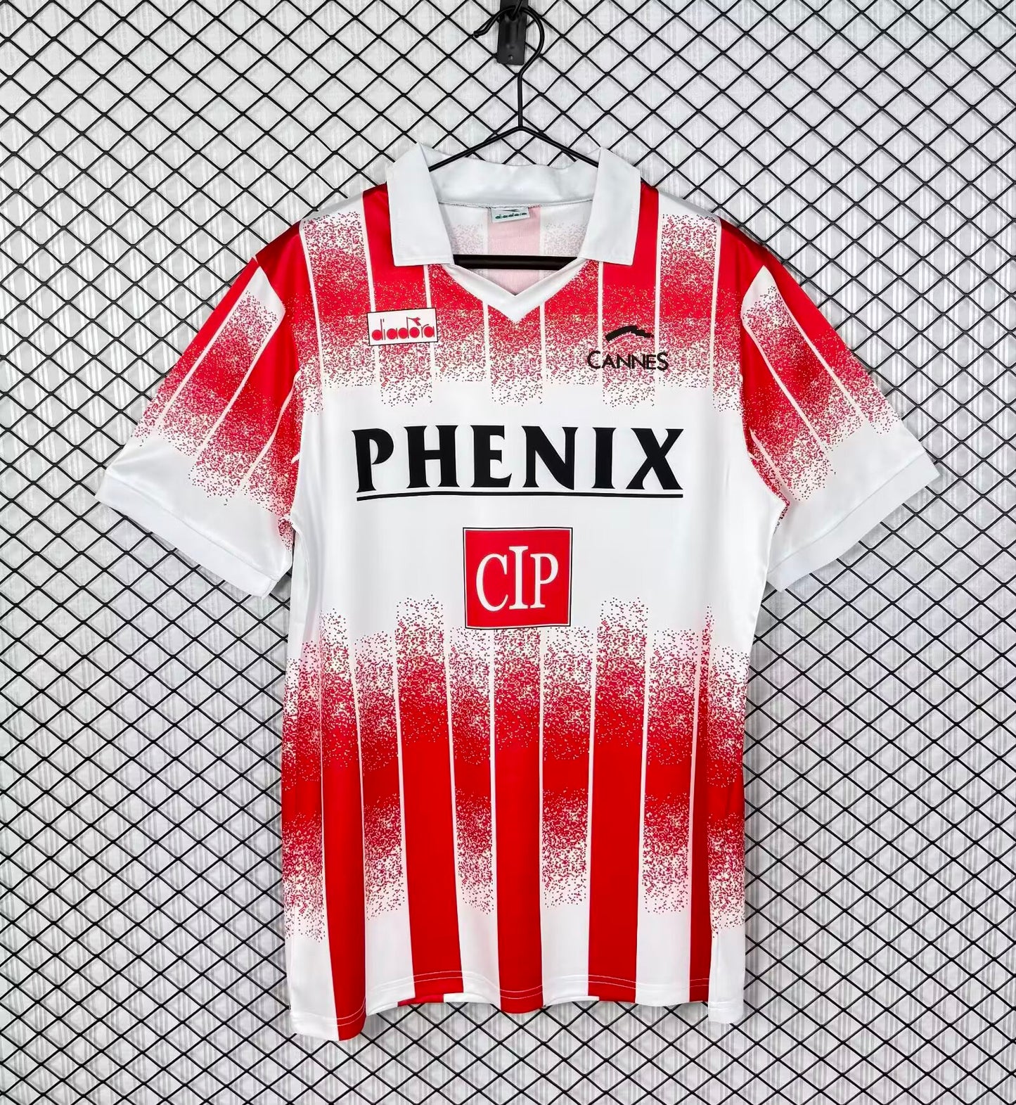 Retro AS Cannes 1991/1992 Home Fan Version Football Jersey