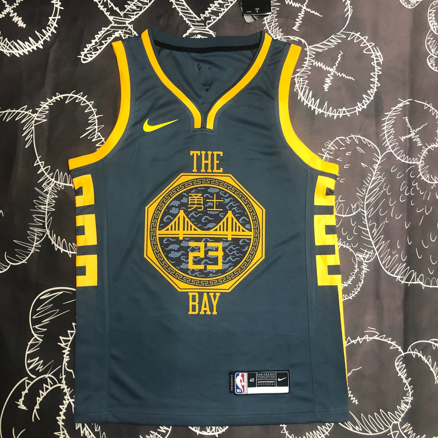 Retro Golden State Warriors 2018 Football Jersey