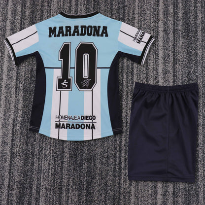 Retro Argentina Maradona Commemorative 2000 Kids Home Football Jersey