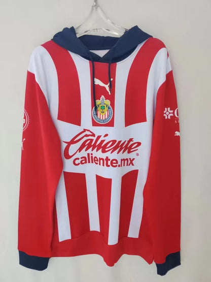 chivas 2023/2024 Home Long Sleeve Fan Version Football Jersey