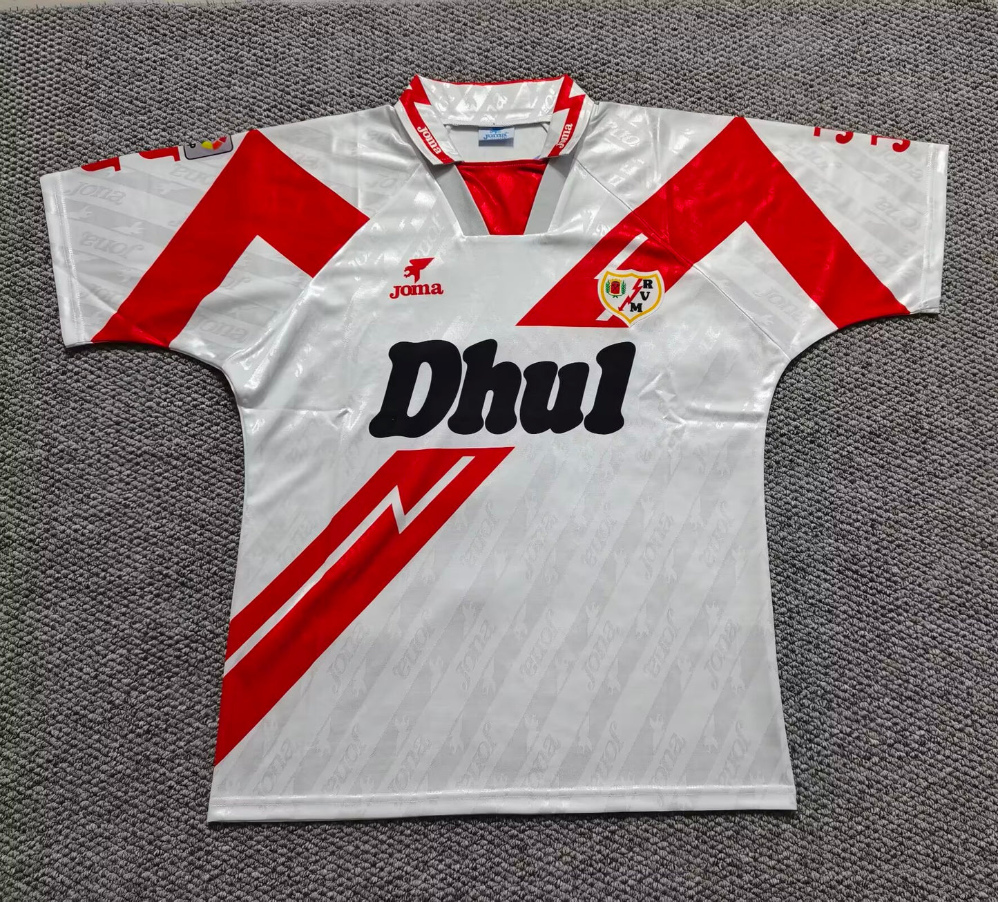 Retro Rayo Vallecano 1994/1995 Home Fan Version Football Jersey