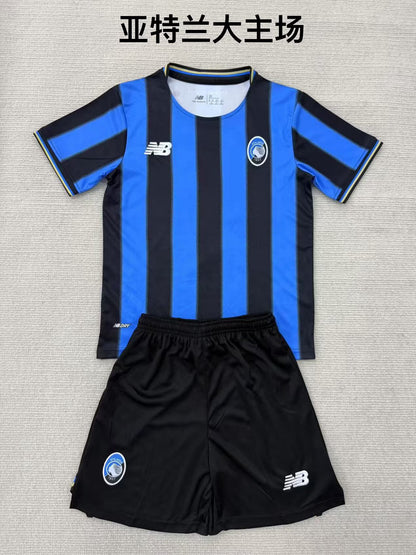 Atalanta 2025/2026 Kids Home Fan Version Football Jersey